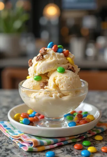 M&M’s Ice Cream fagylalt tálalva