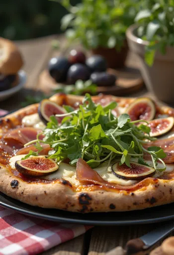 Pizza al Fico fügével és prosciuttóval