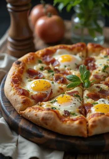 Pizza Rustica Abruzzese szalonnával, tojással és pecorino sajttal