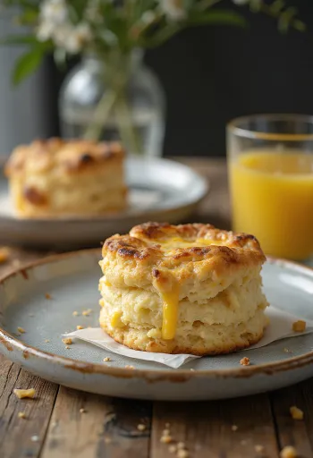 Scone túróval, friss teával tálalva, puha és aranybarna