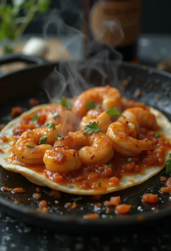 Garnélás tacos salsa roja szósszal