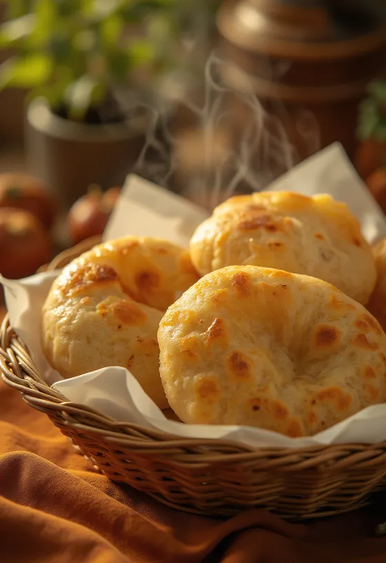 Bhature teljes kiőrlésű liszttel, ropogós, aranybarna tésztával
