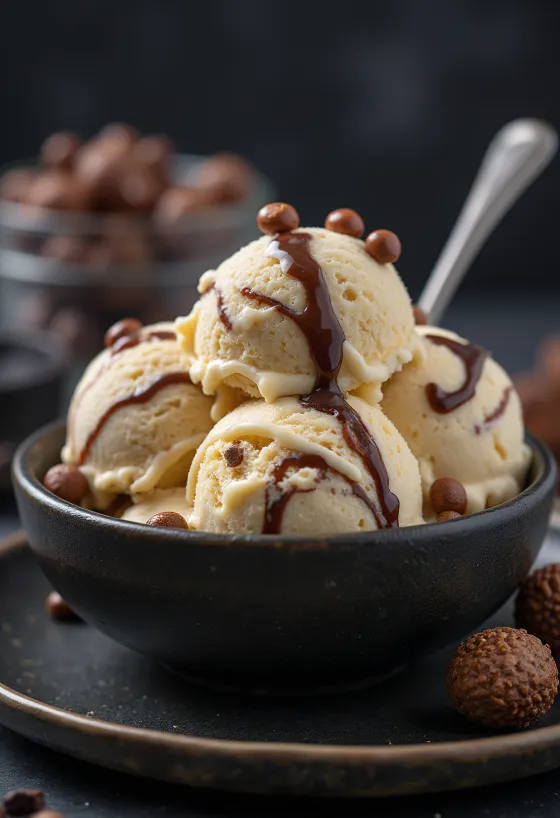 Maltesers Ice Cream fagylalt tálalva