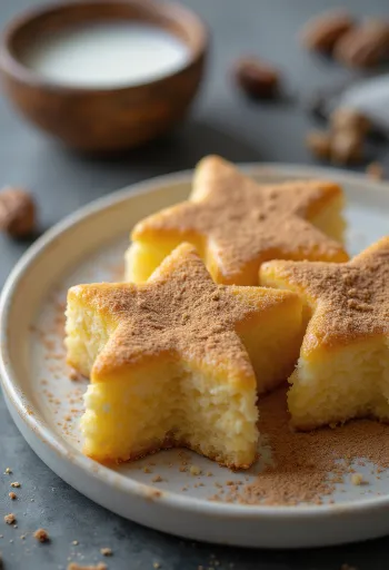 Pandoro dióporral tálalva, gazdag diós ízzel és fahéjjal