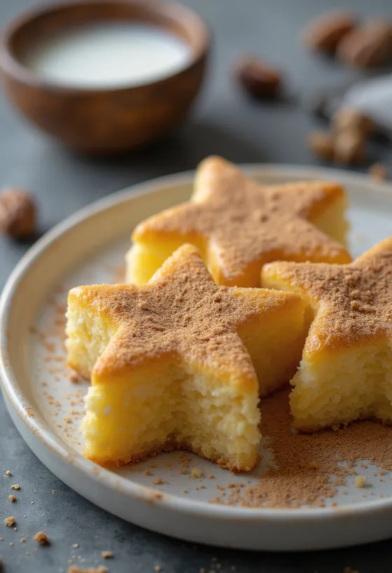 Pandoro dióporral tálalva, gazdag diós ízzel és fahéjjal