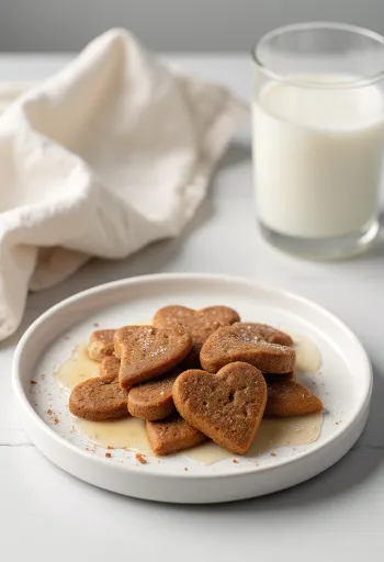 Pepparkakor juharsziruppal tálalva