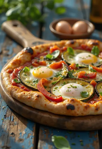 Pizza alla Griglia grillezett zöldségekkel