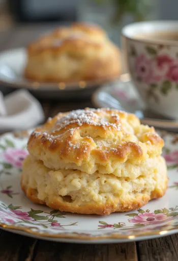 Vaníliás scone aranybarna, ropogós tetejű sütemények