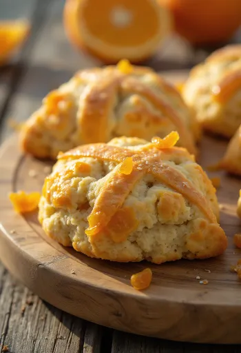 Kandírozott narancsos scone