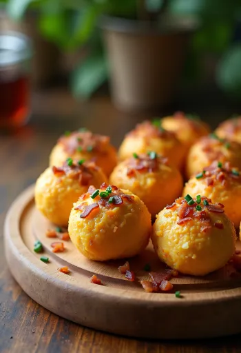 Sós sajtos golyók baconnel