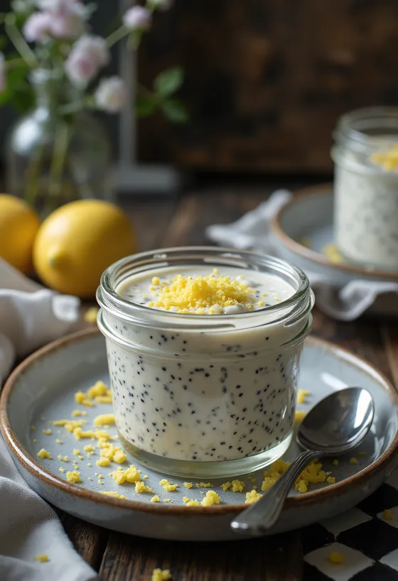 Mákos panna cotta pohárban