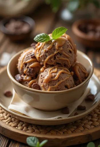 Mars Ice Cream fagylalt tálalva