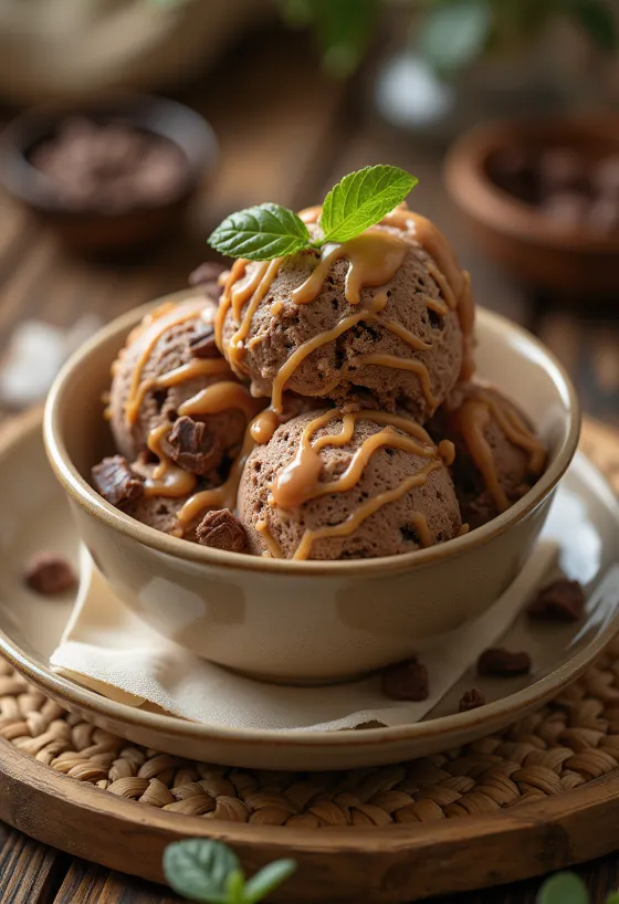 Mars Ice Cream fagylalt tálalva