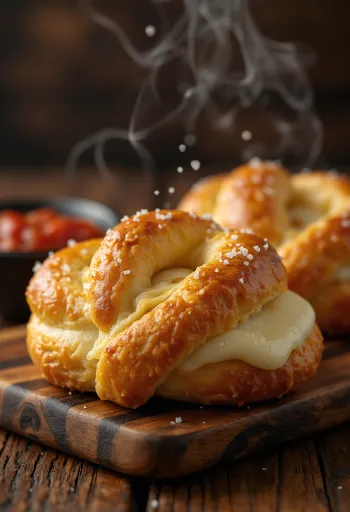 Mozzarellás perec frissen sütve