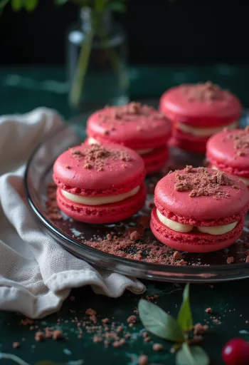 Piros bogyós macaron