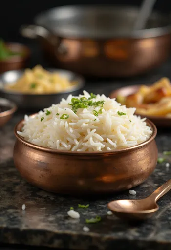 Basmati rizs tálalva
