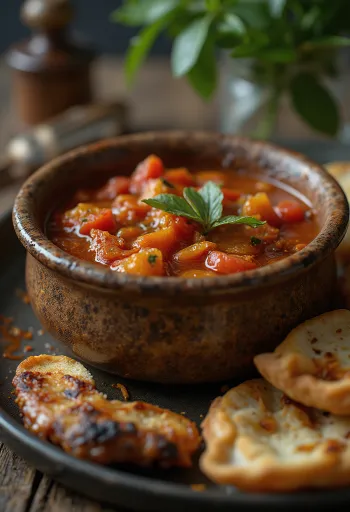Jalapeños paradicsom chutney tálalva
