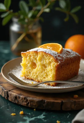Narancsos mézes torta szeletekre vágva tálalva