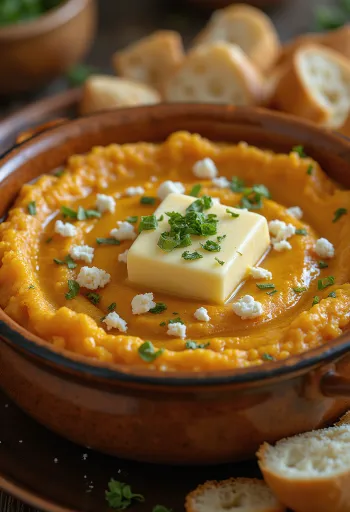 Pav bhaji fondü stílusban, frissen tálalva