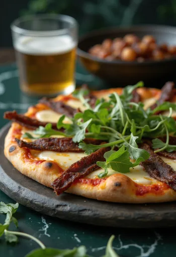 Pizza Sudafricana tálalva