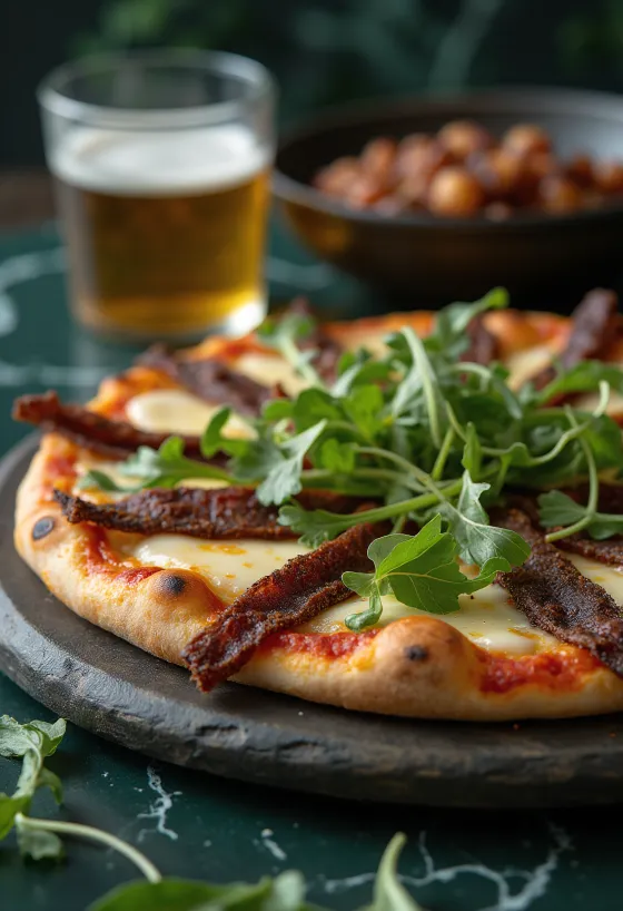 Pizza Sudafricana tálalva