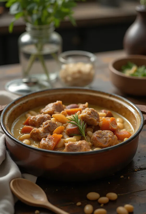 Callos sertéslábbal, gazdag spanyol húsos leves, füstölt kolbásszal