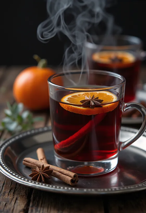 Fűszeres bodzás cider pohárban