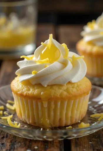 Frissen sült limoncellos cupcake