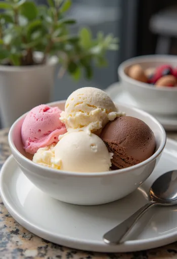 Neapolitan Ice Cream tálalva