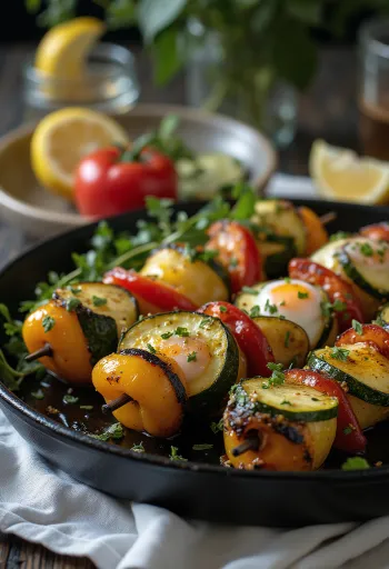 Sebzeli Kebab grillezett zöldségekkel