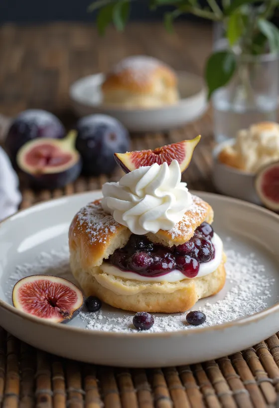 Semla fügés töltelékkel, frissen tálalva