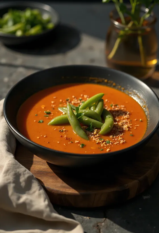 Bisque fűszeresen, gazdag tejszínes leves