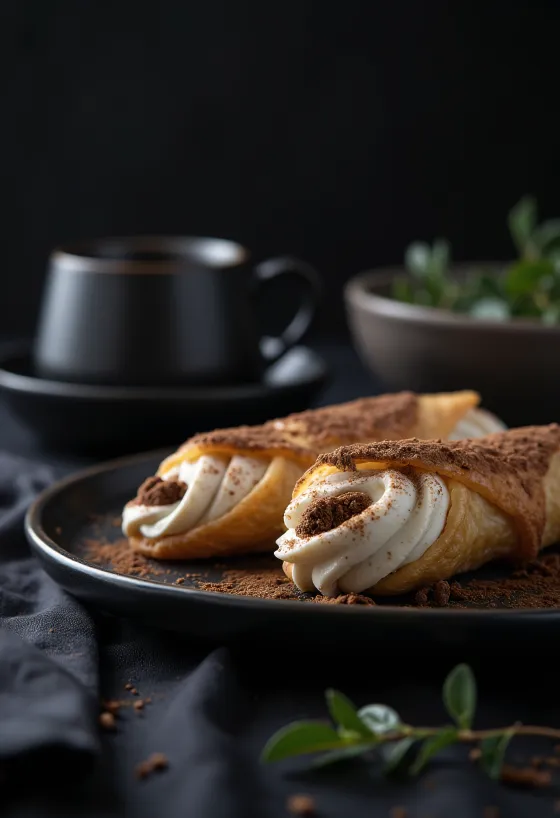 Espresso cannoli tálalva
