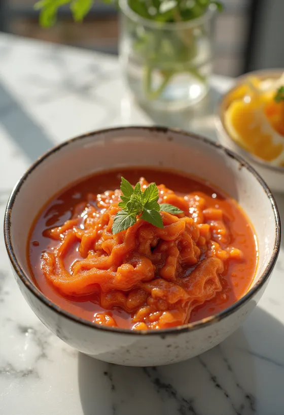 Gochujang szósz tálalva
