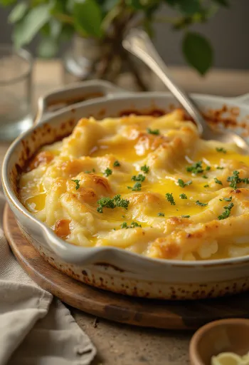 Shepherd’s pie fűszeres olívaolajjal tálalva, burgonyapürével a tetején