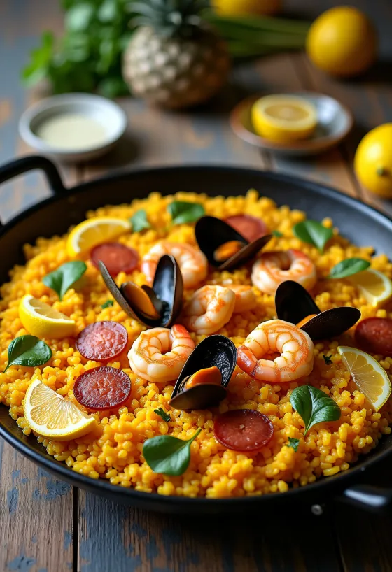 Keto paella serpenyőben