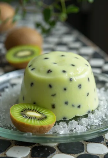 Kiwis parfé tálalva