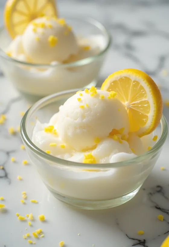 Mentás citrom sorbet házi készítésű frissítő desszert