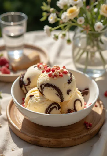 Peppermint Bark Ice Cream tálalva