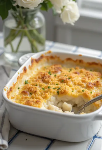 Bacalhau com natas gluténmentes, friss tőkehal krémes szósszal
