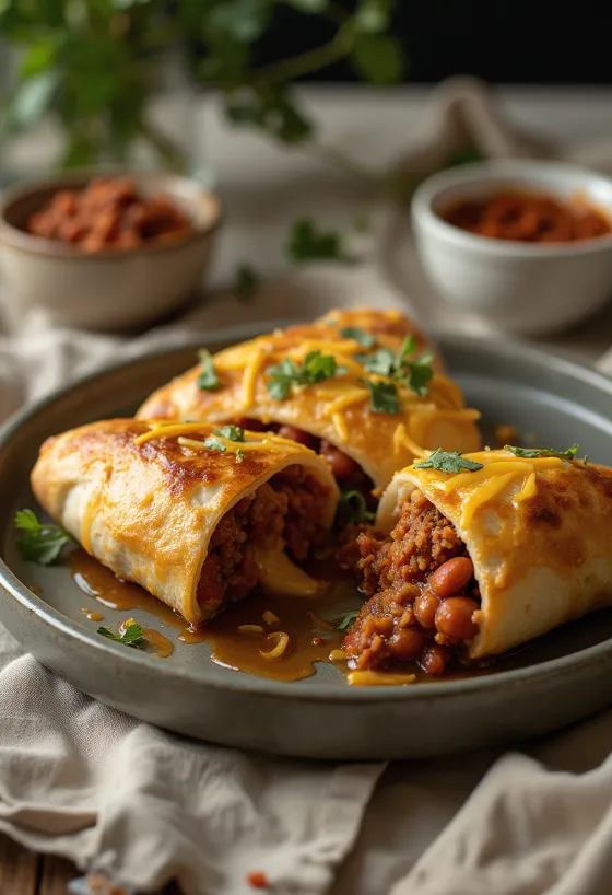 Frissen sült csilis babos calzone