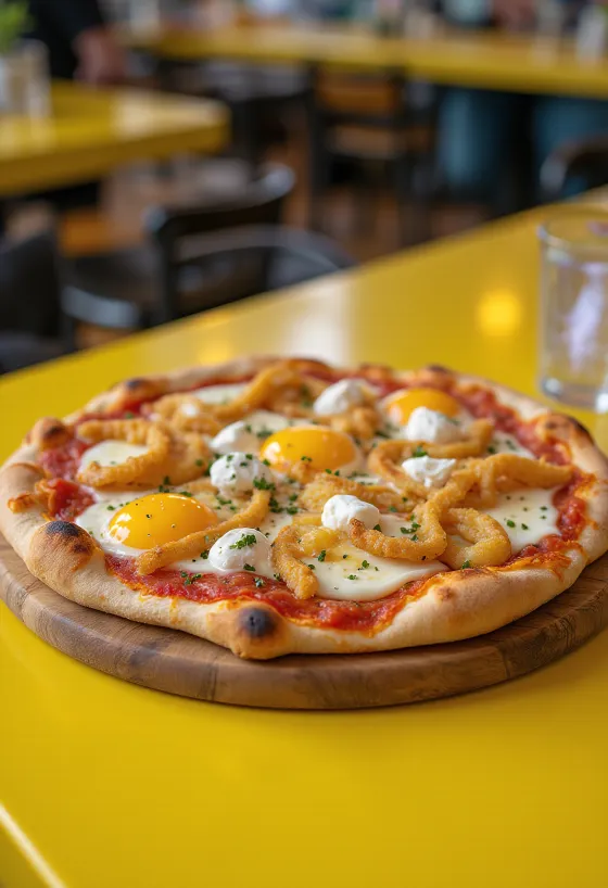Padlizsános pizza ricottával és mozzarellával
