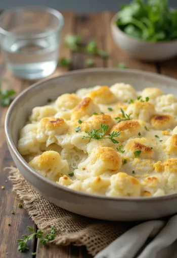 Shepherd’s pie karfiolos pürével tálalva, burgonyapürével a tetején