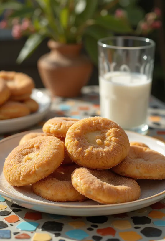 Frissen sült churro keksz, fahéjjal és cukorral díszítve