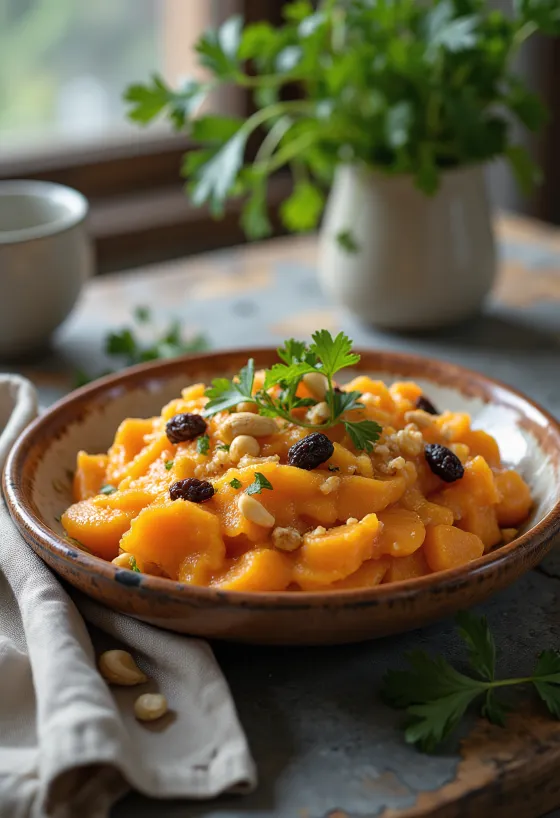 Gajar ka halwa sűrített tejjel, tálalva