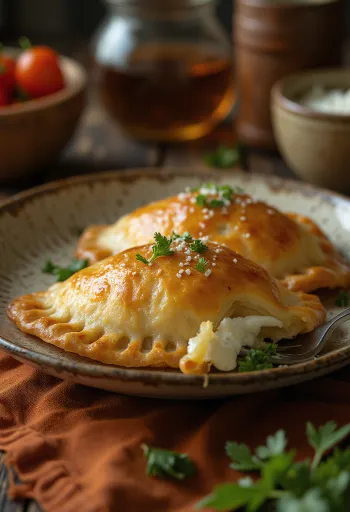 Kecskesajtos empanada aranybarna tésztában