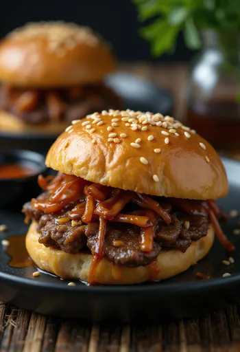 Korean Bulgogi Bao szójaszószos marhahússal