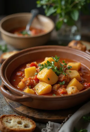 Marmitako con pimiento choricero, gazdag spanyol halleves