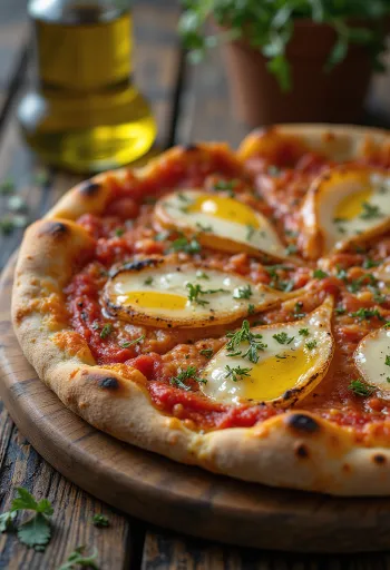 Pizza Marinara – Nápolyi paradicsomszószos, fokhagymás pizza tálalva