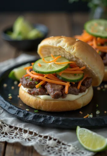 Wasabis-marhahúsos bao bun tálalva
